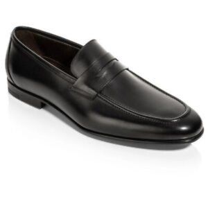 New! To Boot New York Ridley Leather Penny Loafers Black Size 11.5 M